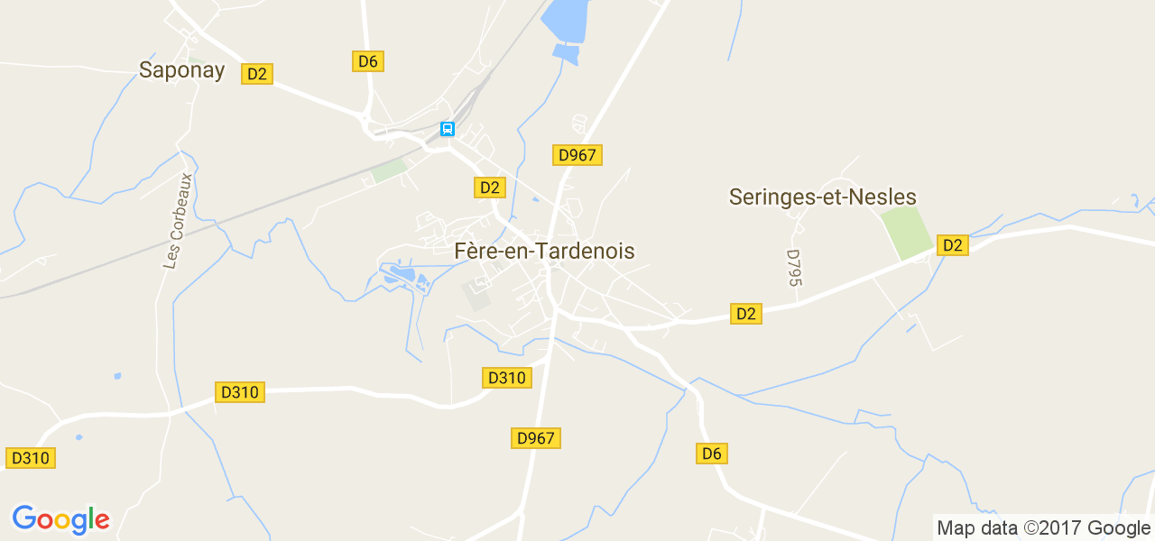 map de la ville de Fère-en-Tardenois