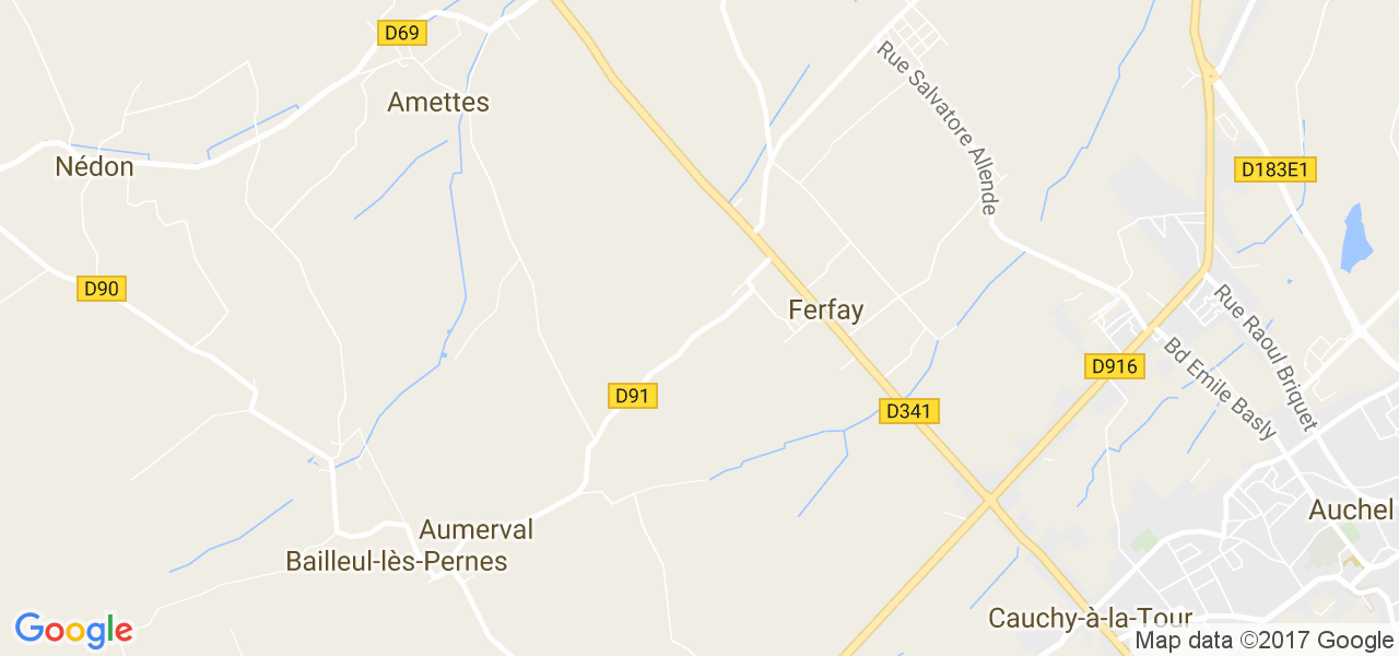 map de la ville de Ferfay