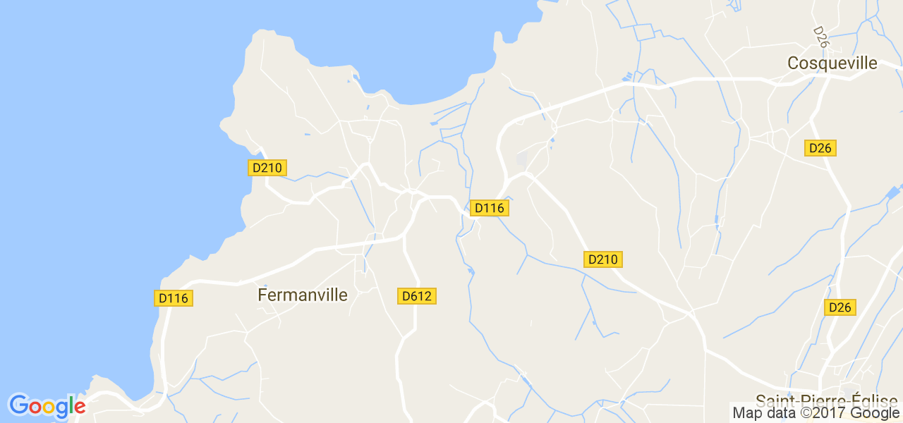 map de la ville de Fermanville