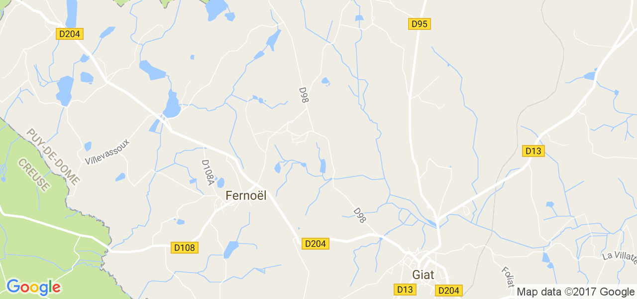 map de la ville de Fernoël