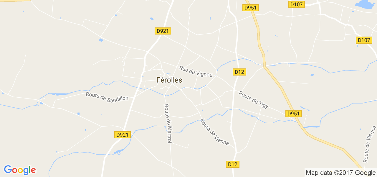 map de la ville de Férolles