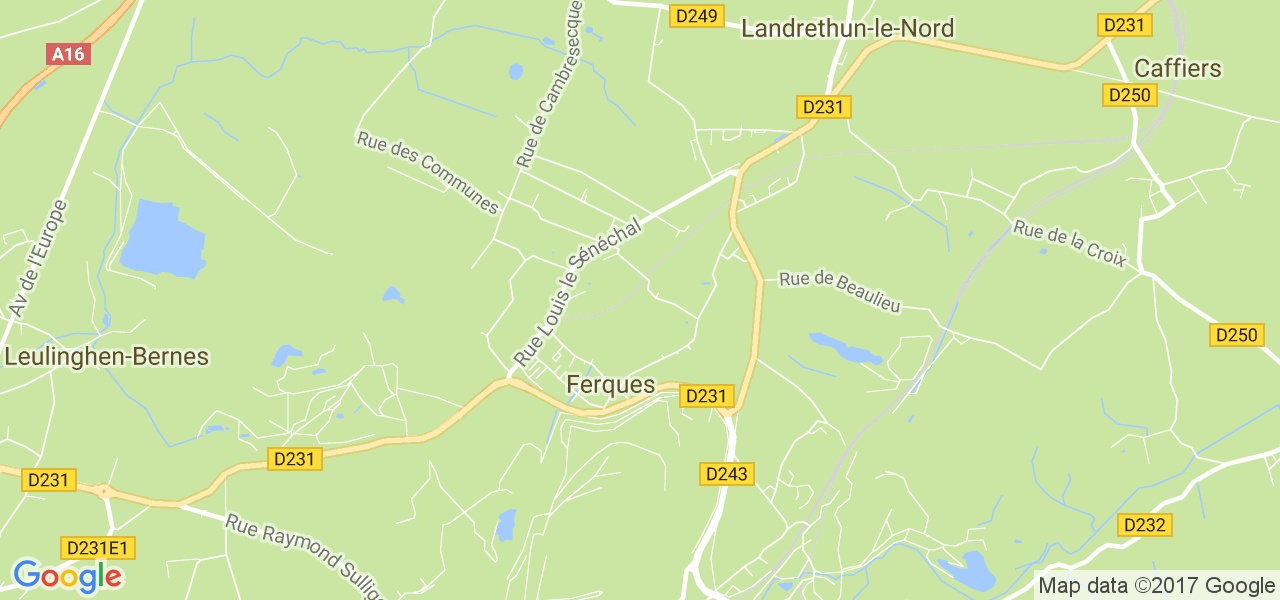 map de la ville de Ferques