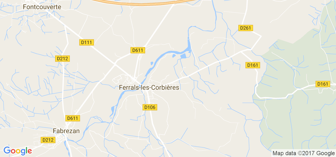 map de la ville de Ferrals-les-Corbières