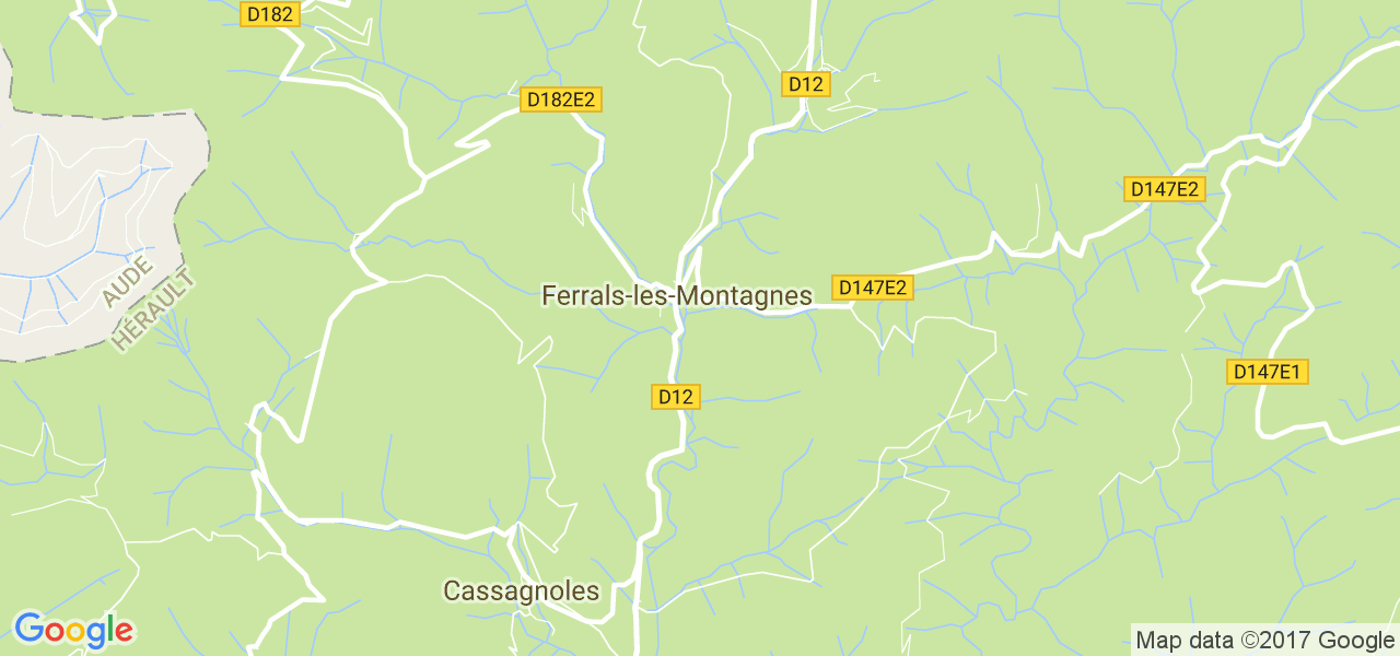 map de la ville de Ferrals-les-Montagnes