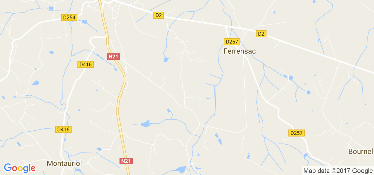 map de la ville de Ferrensac