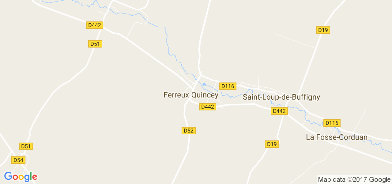 map de la ville de Ferreux-Quincey