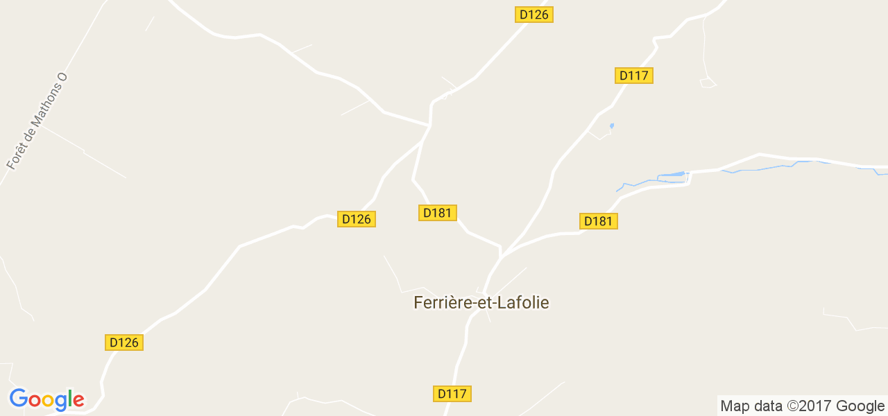 map de la ville de Ferrière-et-Lafolie