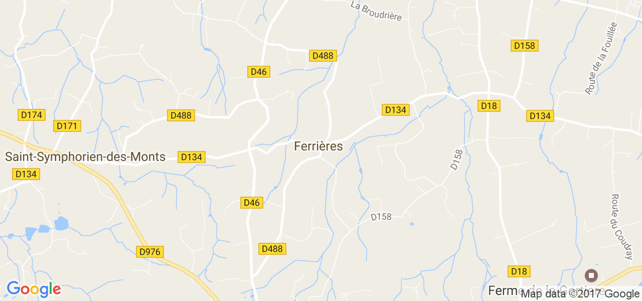 map de la ville de Ferrières