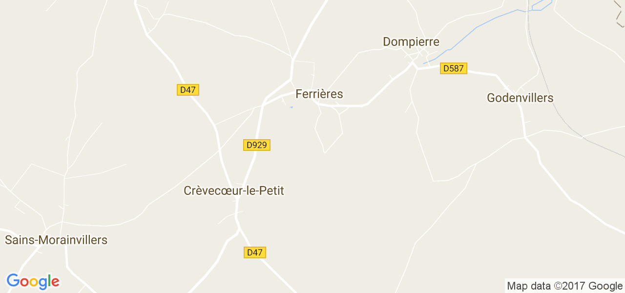 map de la ville de Ferrières
