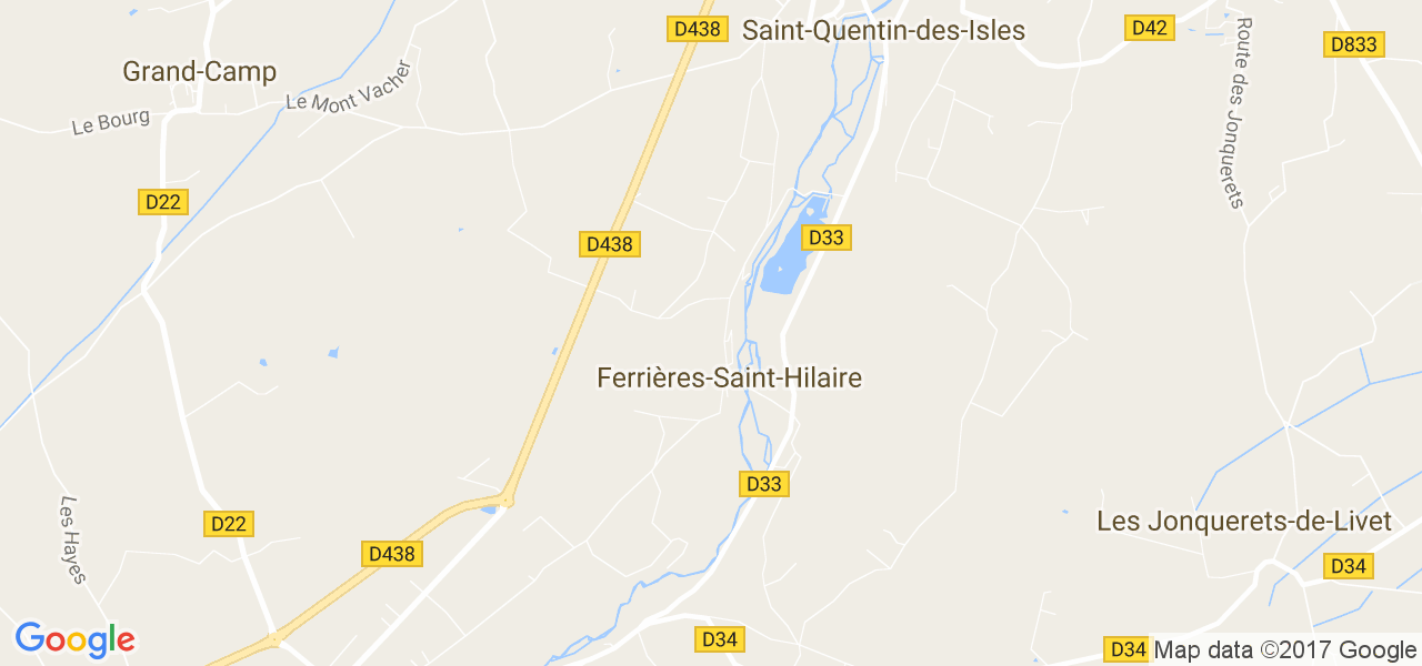 map de la ville de Ferrières-Saint-Hilaire