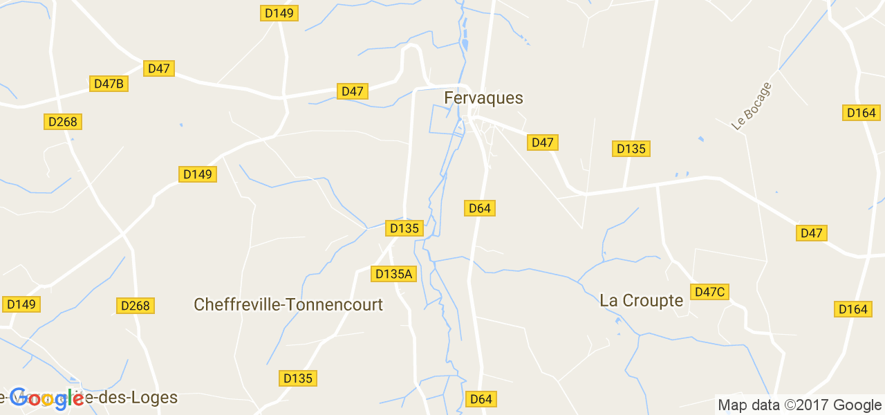 map de la ville de Fervaques