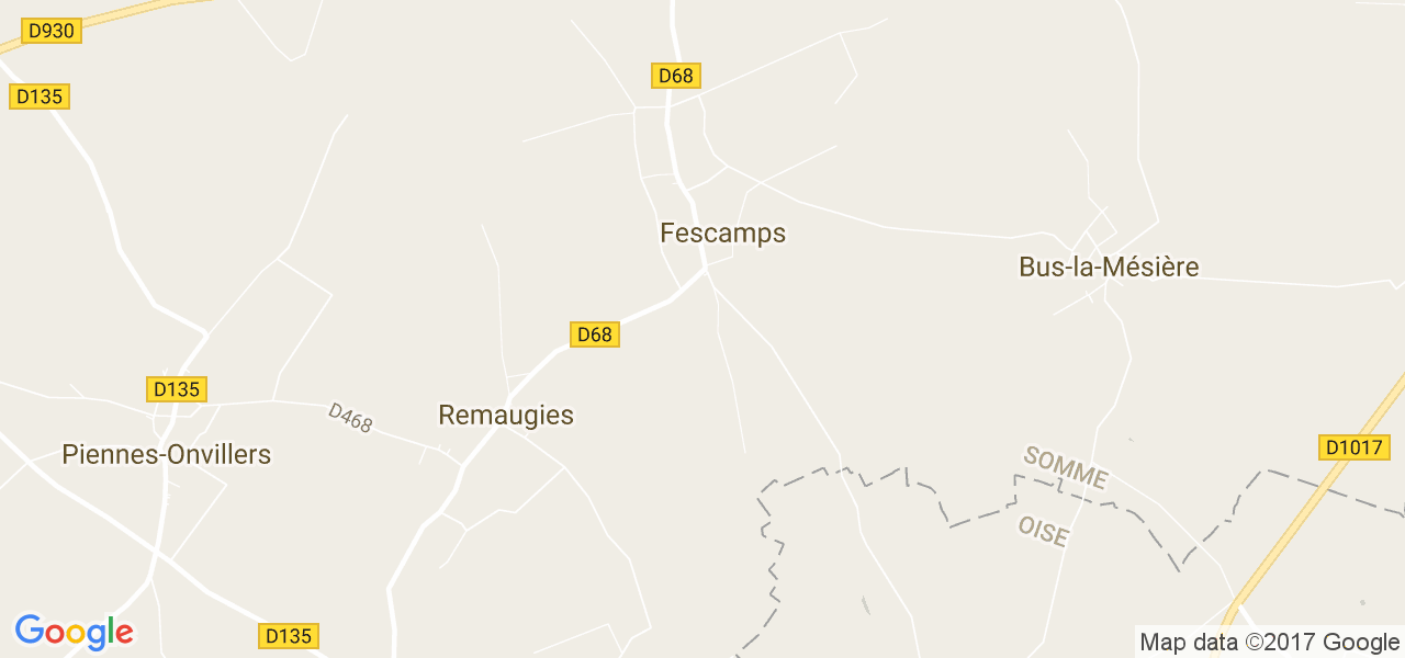 map de la ville de Fescamps