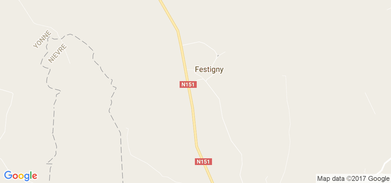 map de la ville de Festigny