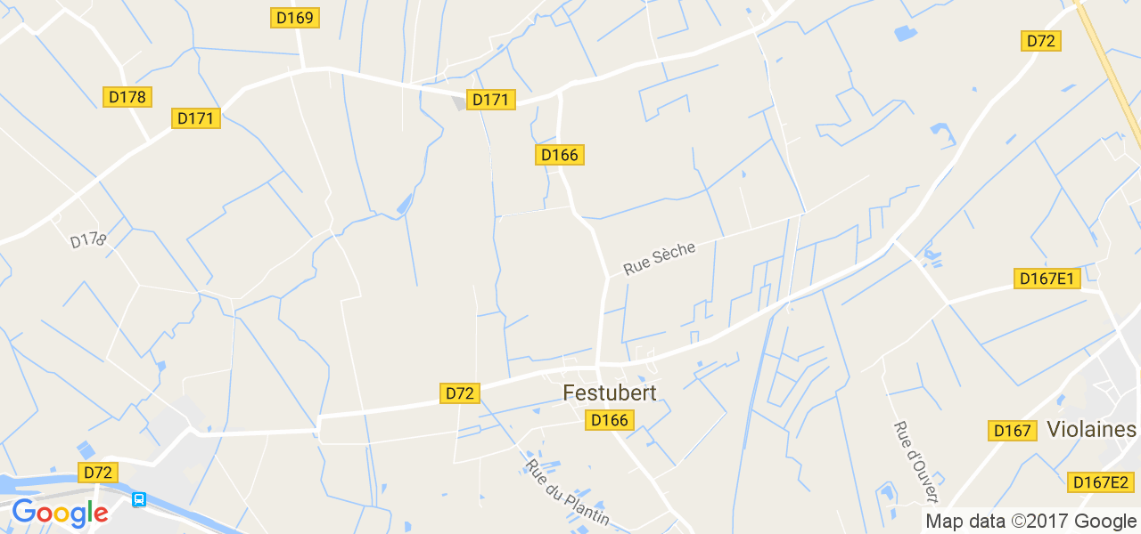 map de la ville de Festubert