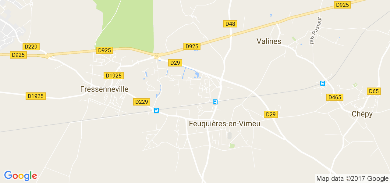 map de la ville de Feuquières-en-Vimeu