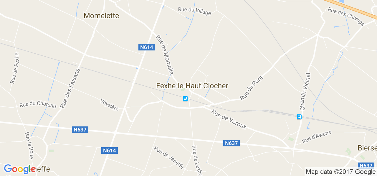 map de la ville de Fexhe-Le-Haut-Clocher