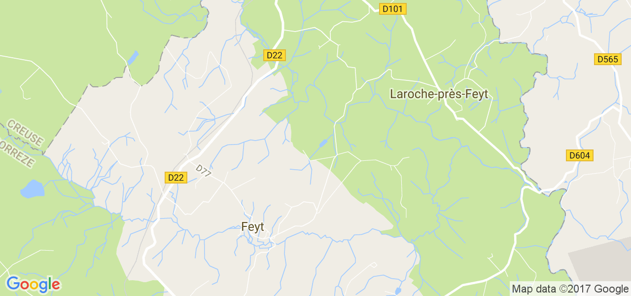 map de la ville de Feyt