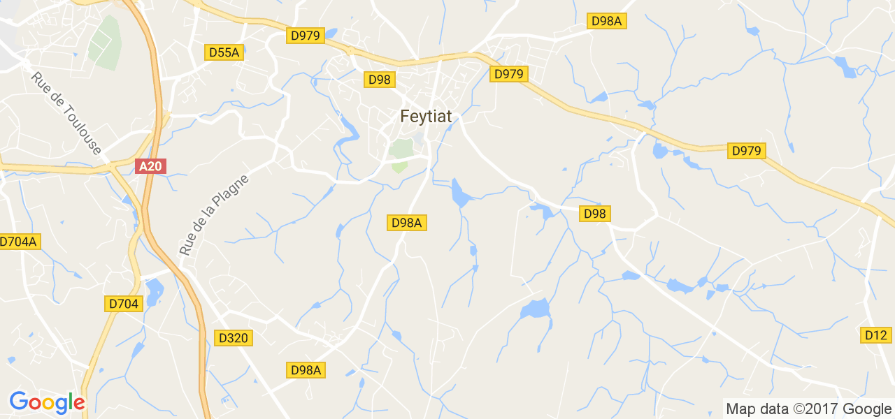 map de la ville de Feytiat