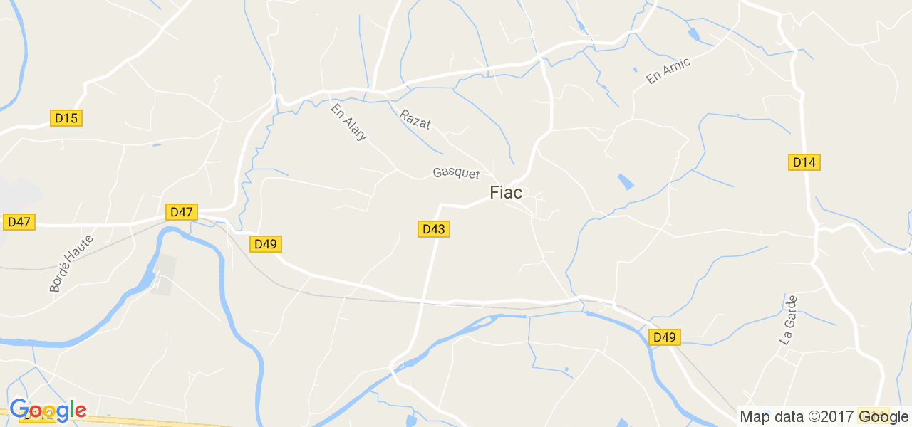 map de la ville de Fiac