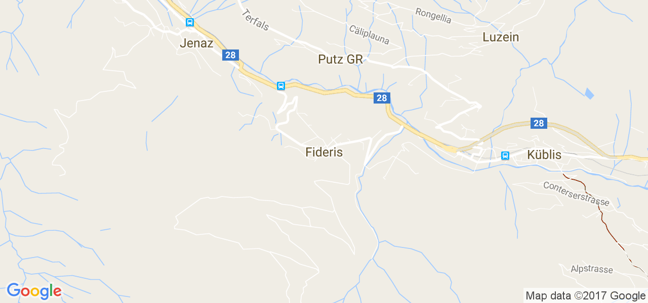 map de la ville de Fideris