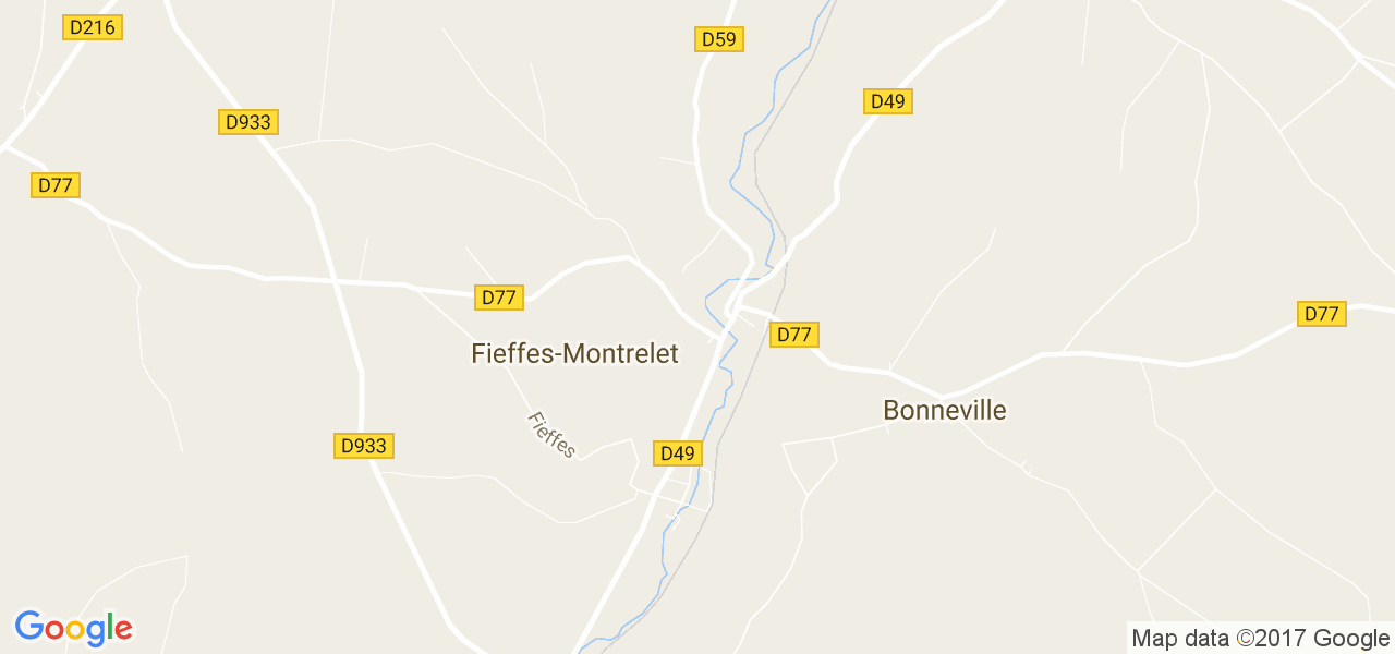 map de la ville de Fieffes-Montrelet