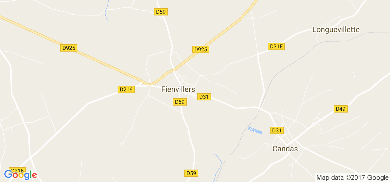 map de la ville de Fienvillers