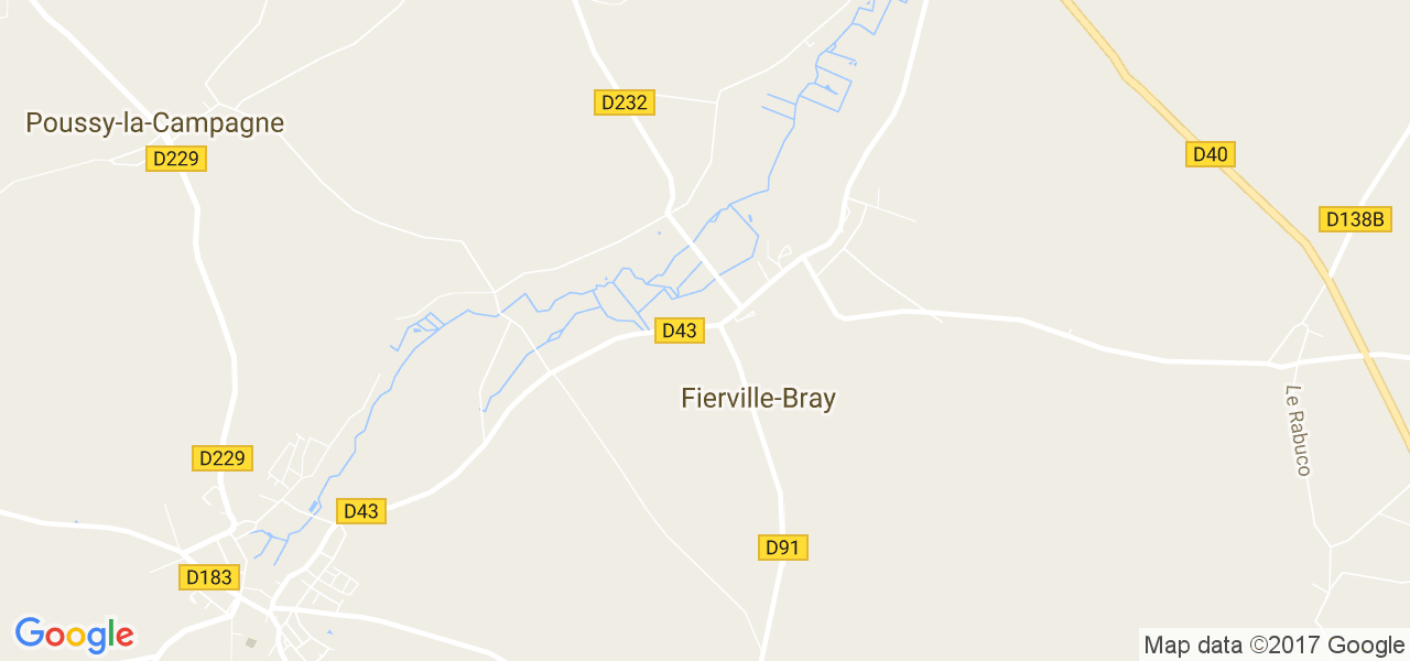 map de la ville de Fierville-Bray