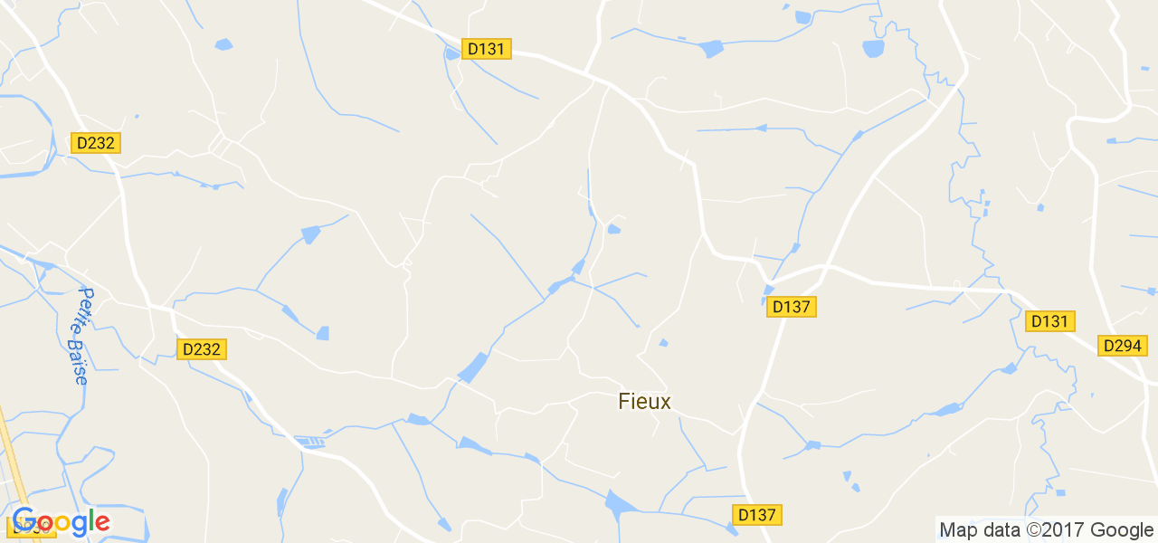 map de la ville de Fieux