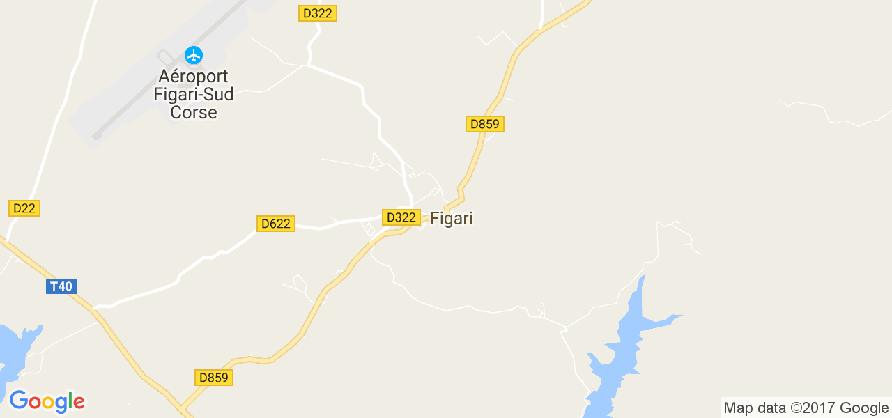 map de la ville de Figari