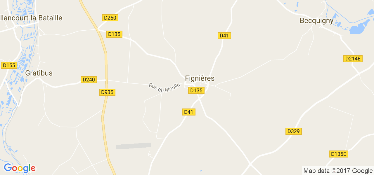 map de la ville de Fignières