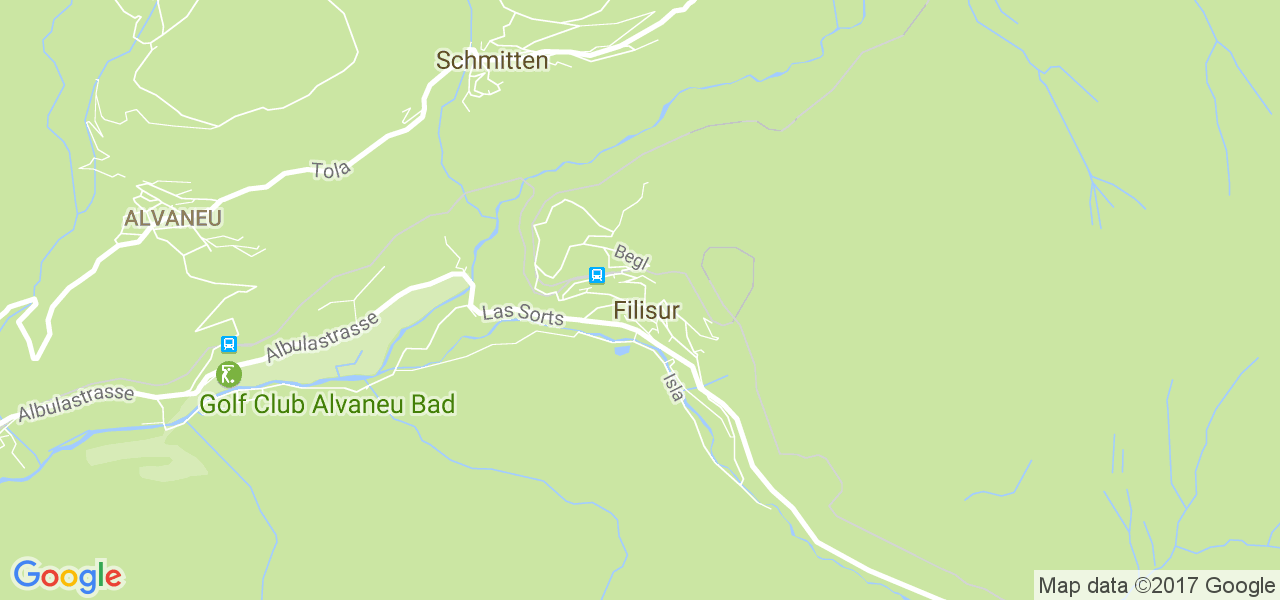 map de la ville de Filisur