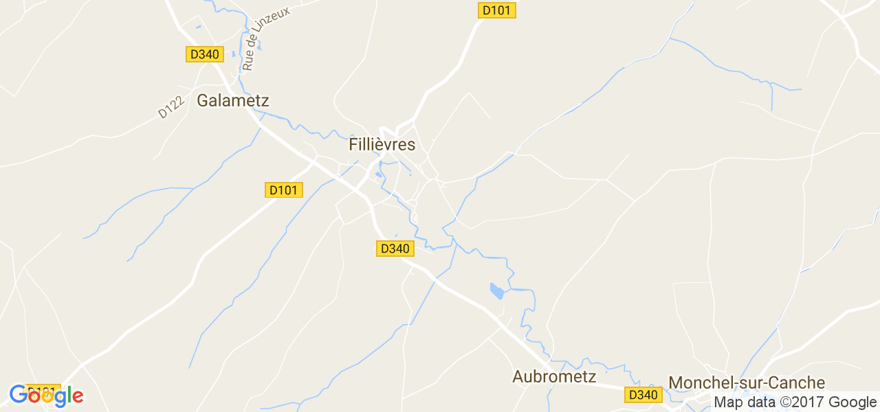 map de la ville de Fillièvres