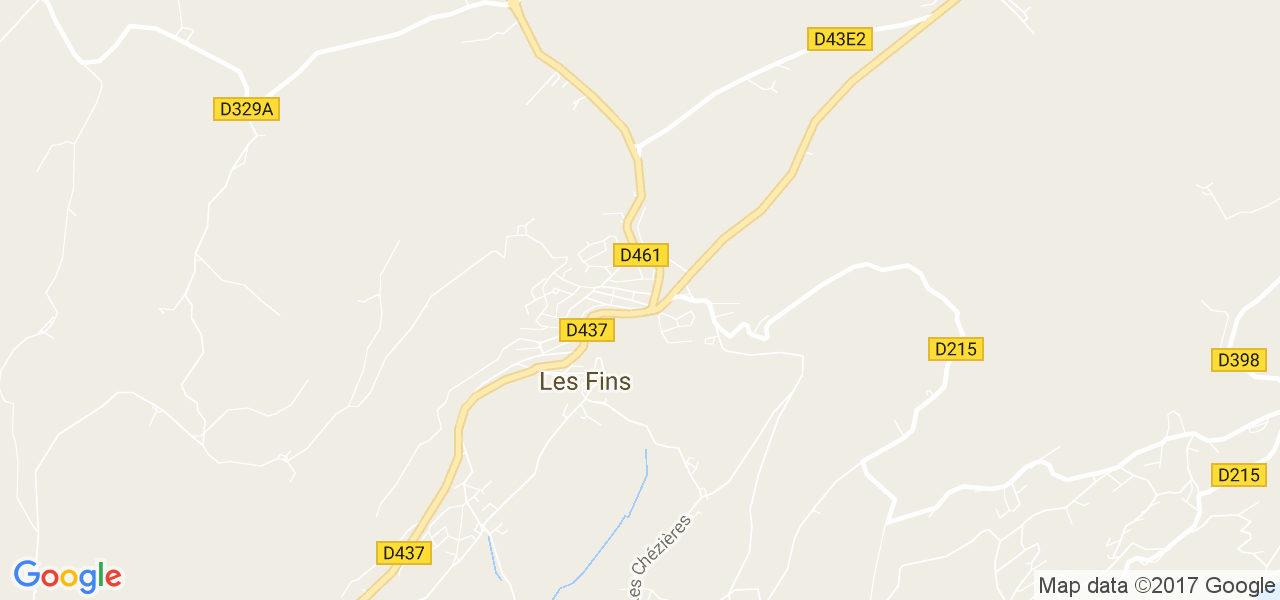 map de la ville de Fins