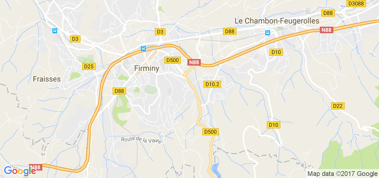 map de la ville de Firminy