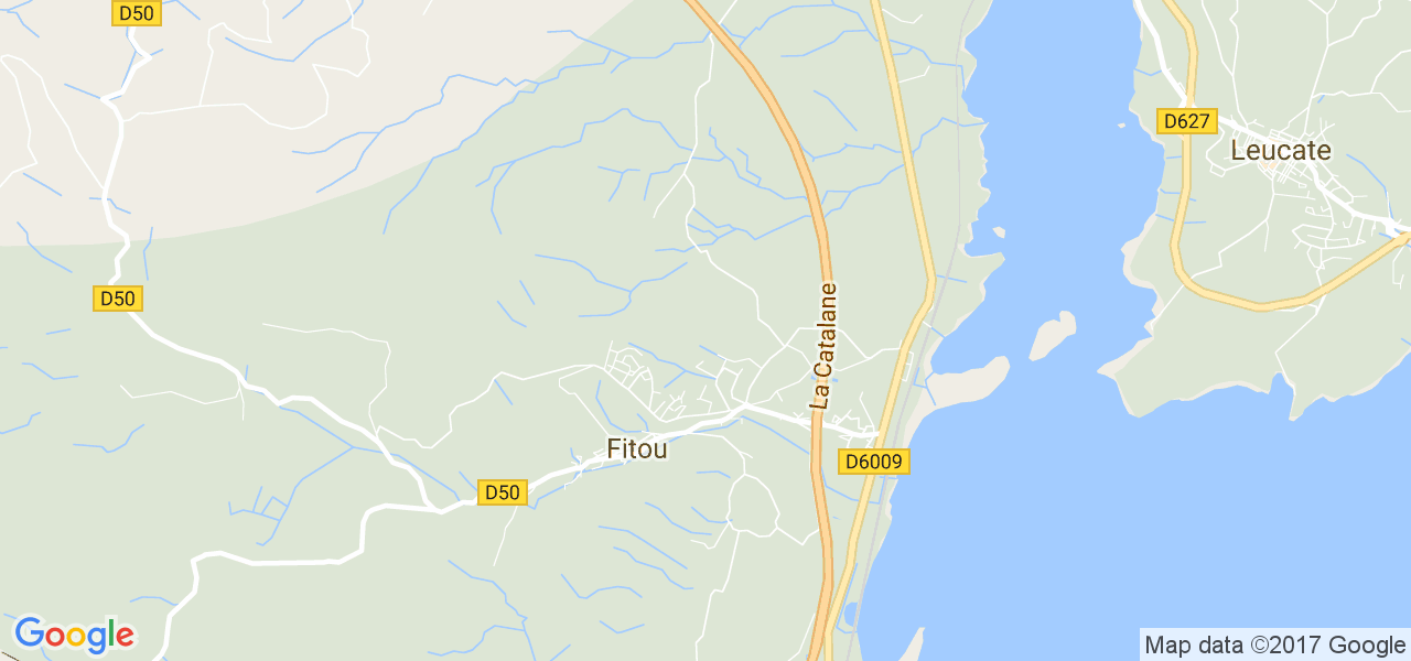 map de la ville de Fitou