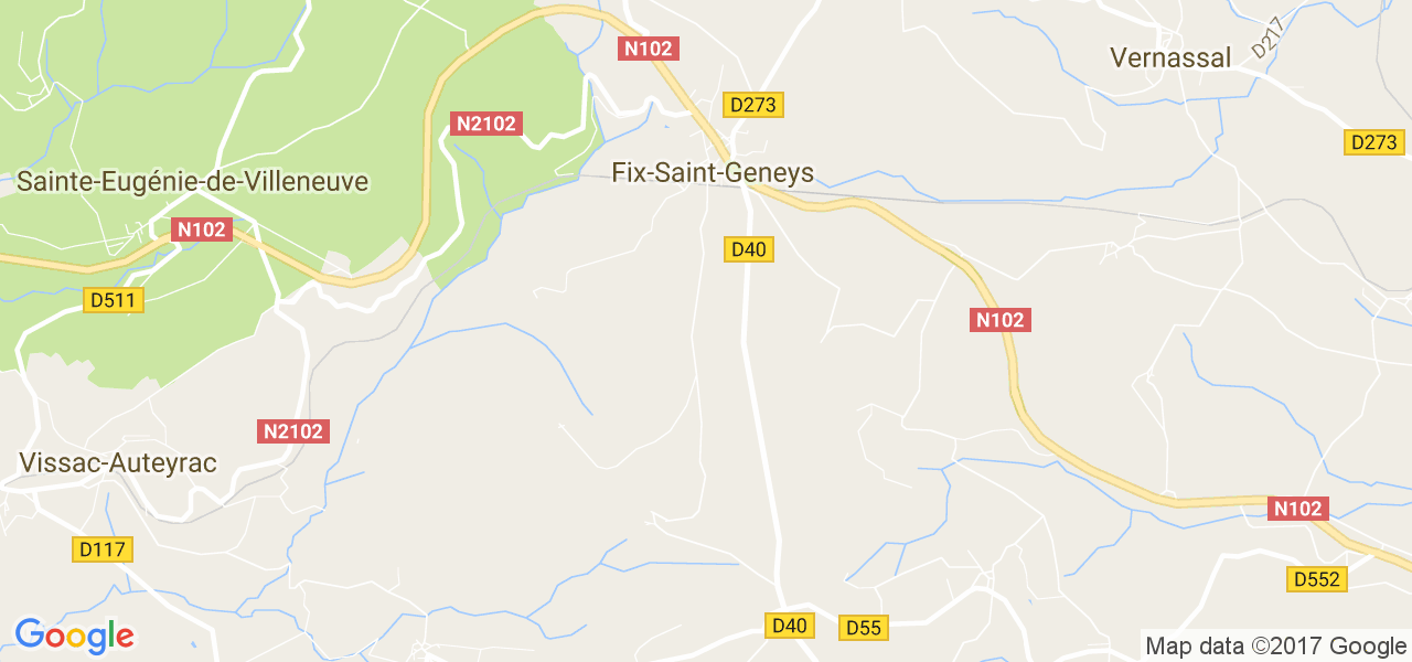 map de la ville de Fix-Saint-Geneys