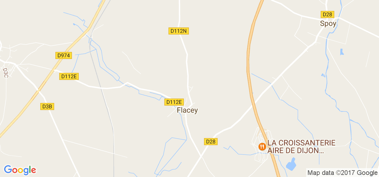 map de la ville de Flacey