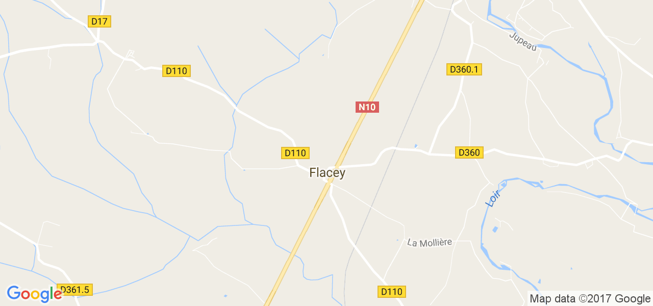 map de la ville de Flacey