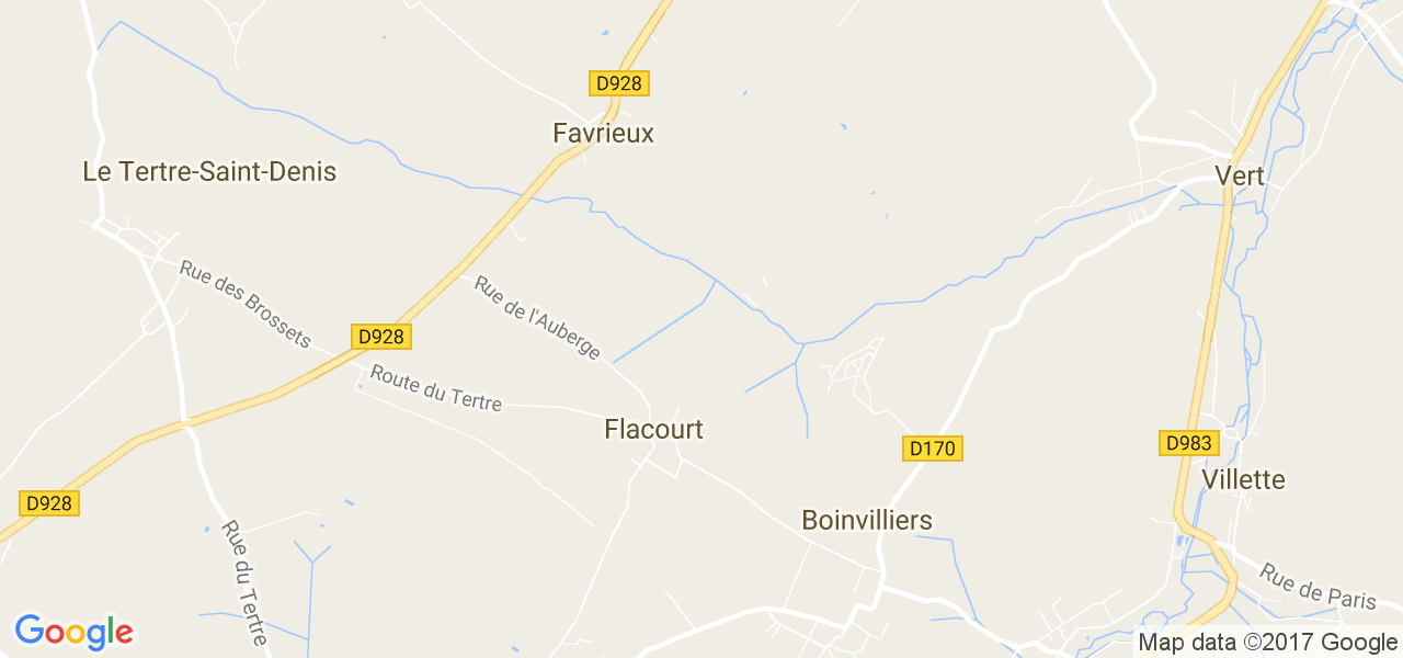 map de la ville de Flacourt