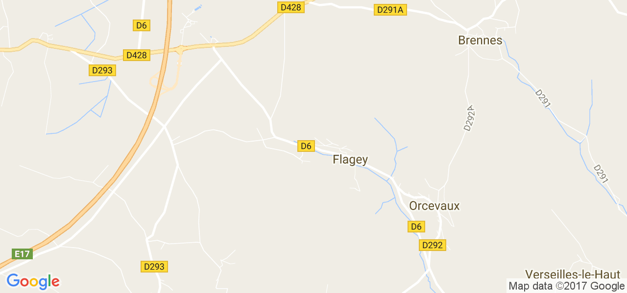 map de la ville de Flagey