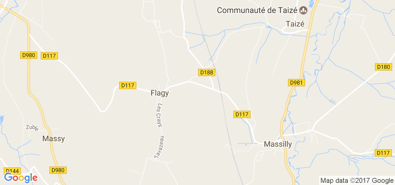 map de la ville de Flagy