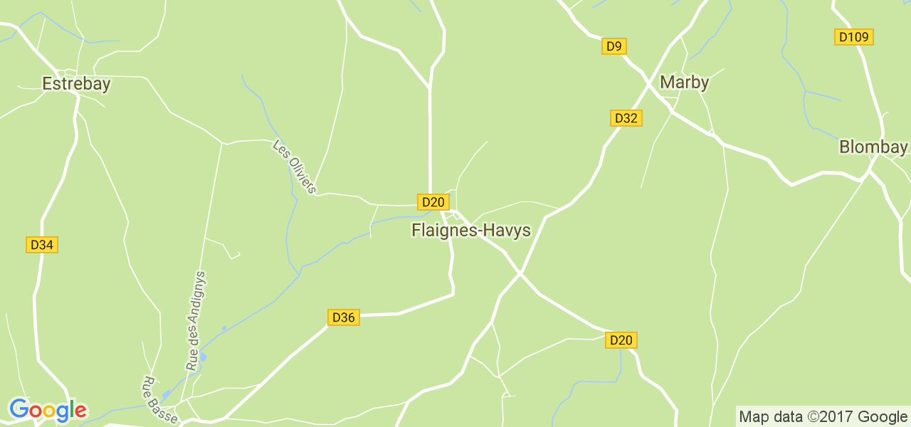 map de la ville de Flaignes-Havys