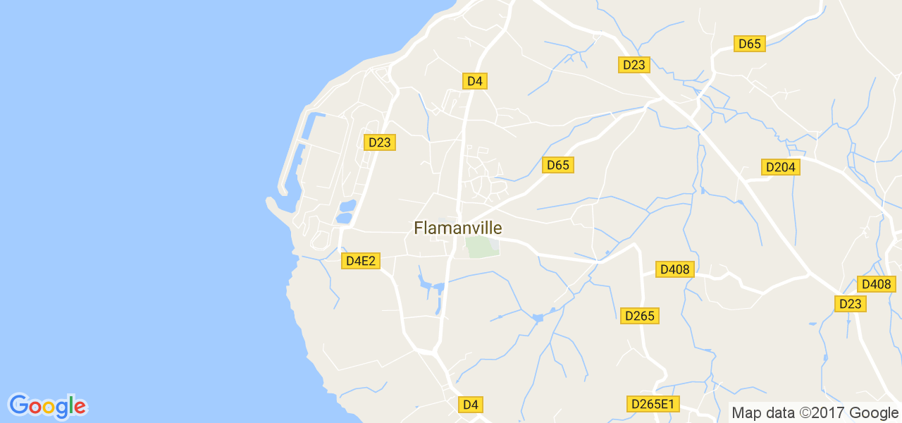 map de la ville de Flamanville