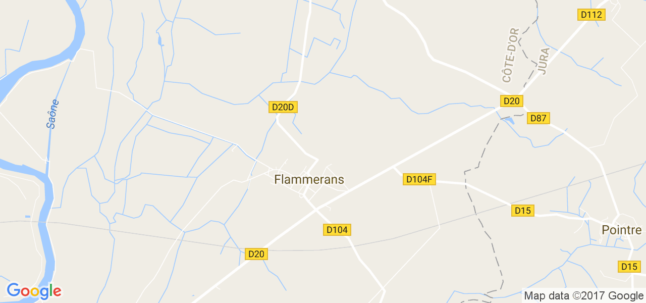 map de la ville de Flammerans