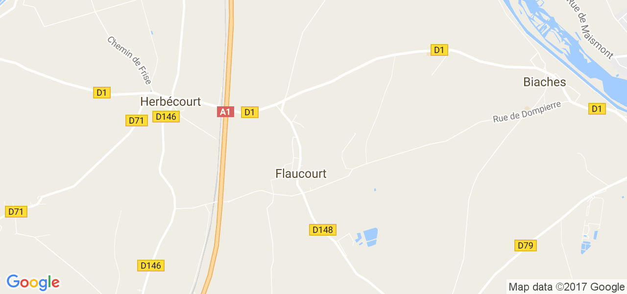 map de la ville de Flaucourt