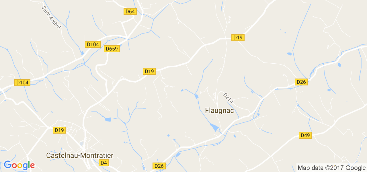 map de la ville de Flaugnac