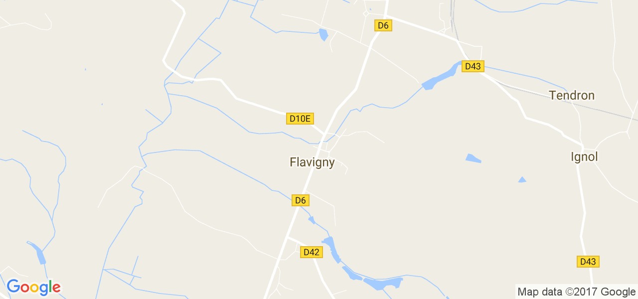 map de la ville de Flavigny