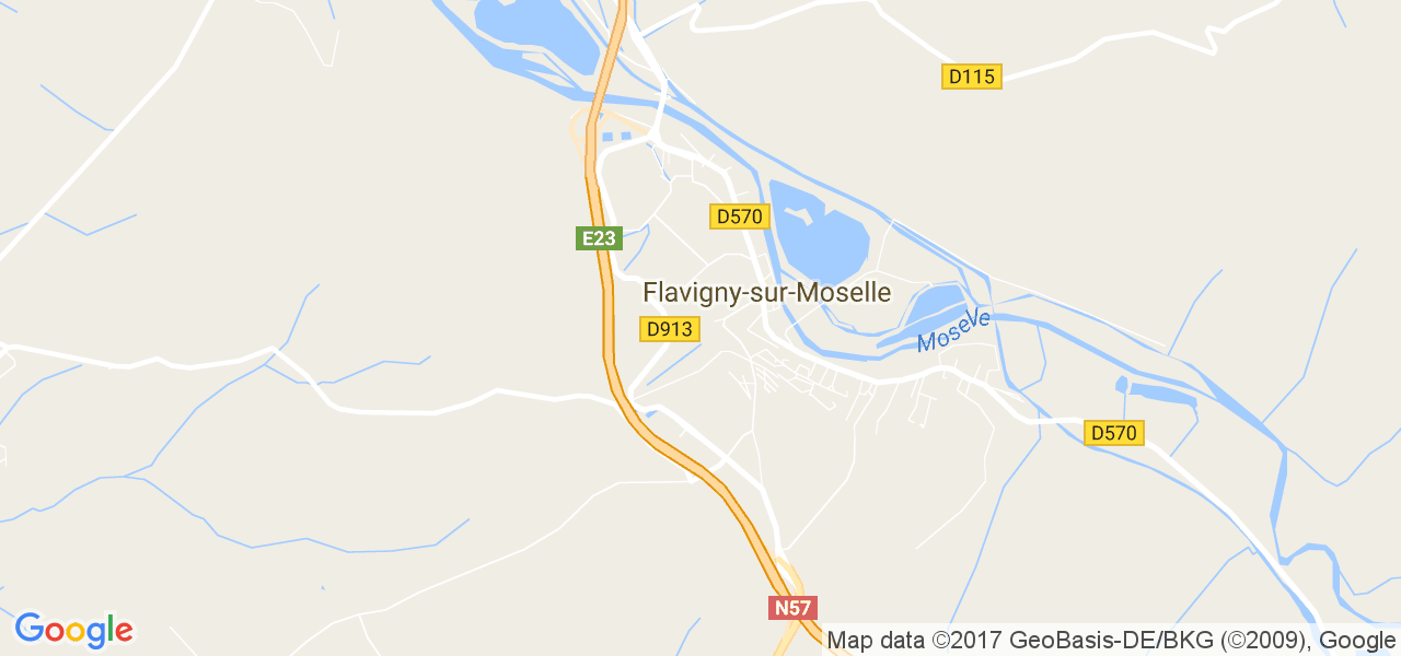 map de la ville de Flavigny-sur-Moselle