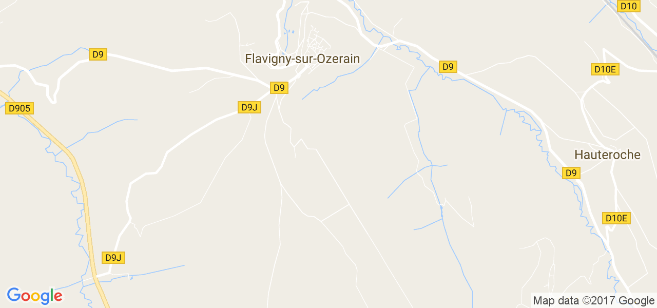 map de la ville de Flavigny-sur-Ozerain