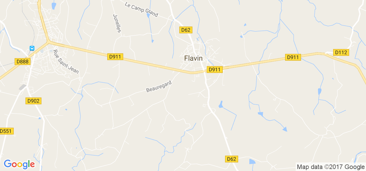 map de la ville de Flavin